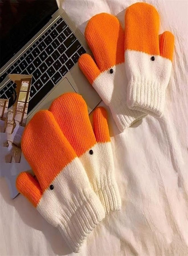 Gootd 2 Pairs of Winter Goose Gloves, Funny Novelty Animal Gloves with Thermal Soft Lining, Cute Goose Mittens Gift for Girl Friend Women (2, goose, Regular size) - Image 3